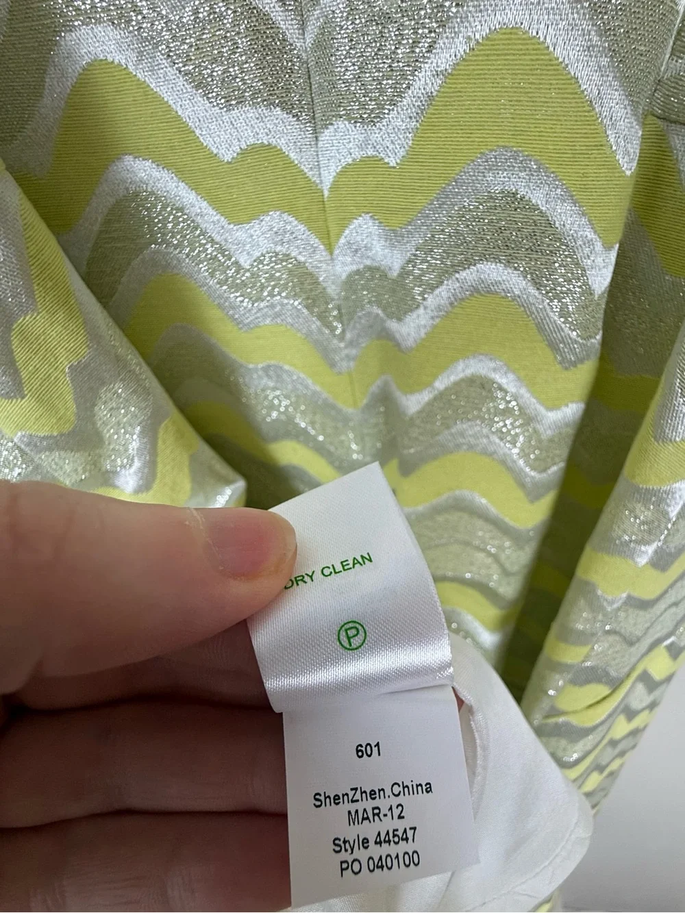 LILLY PULITZER Strapless Yellow and Silver Sherry Dress NWT - Picture 10 of 14